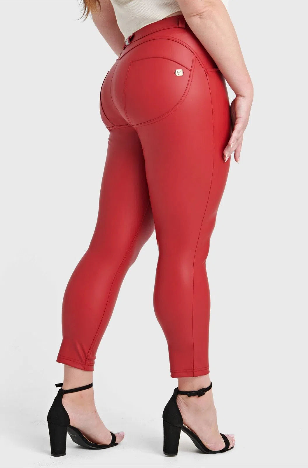 WR.UP® Curvy Faux Leather - High Waisted - Petite Length - Red