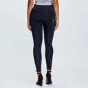 WRUP Denim - High Waisted - Petite Length - Black + Black Stitching