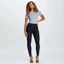 WRUP Denim - High Waisted - Petite Length - Black + Black Stitching