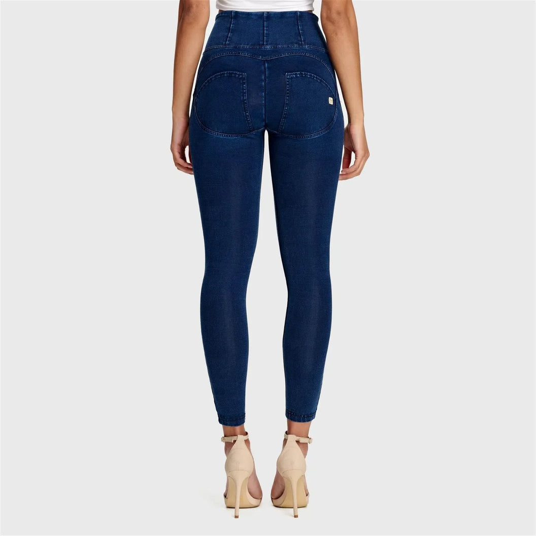 WR.UP® Denim - High Waisted - Petite Length - Dark Blue + Blue Stitching