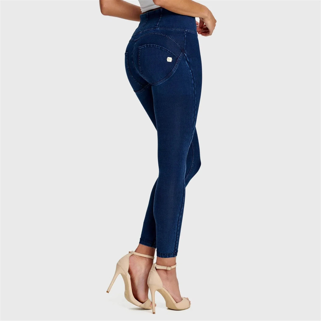 Dark Blue + Blue Stitching High Waisted Petite Length WRUP
