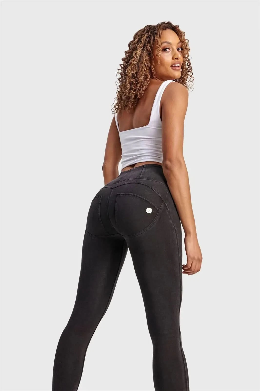 WRUP Denim - High Waisted - Full Length - Black + Black