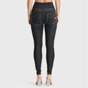 WRUP Denim - High Waisted - Full Length - Black + White Stitching