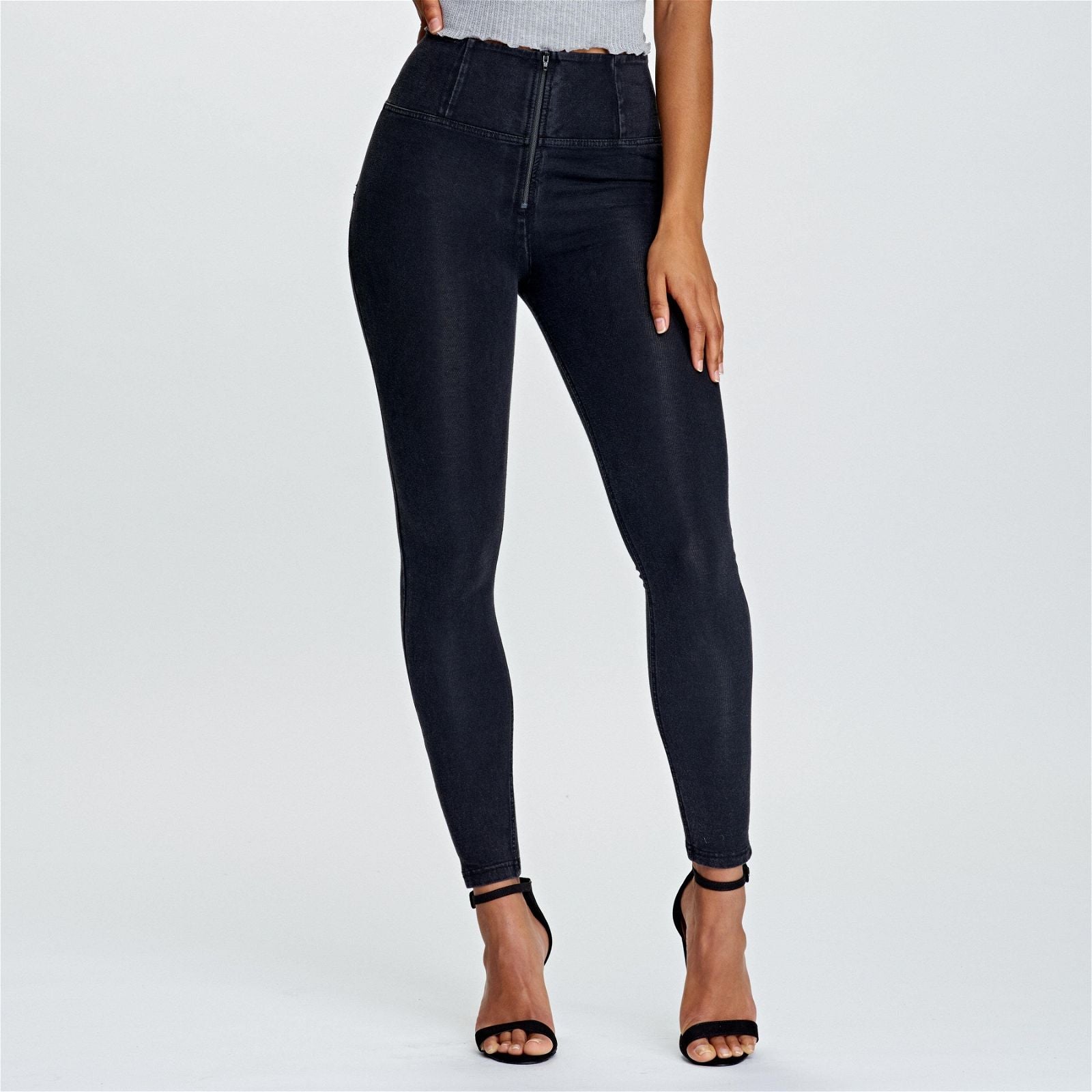 WR.UP® Denim - High Waisted - Petite Length - Black + Black Stitching 3