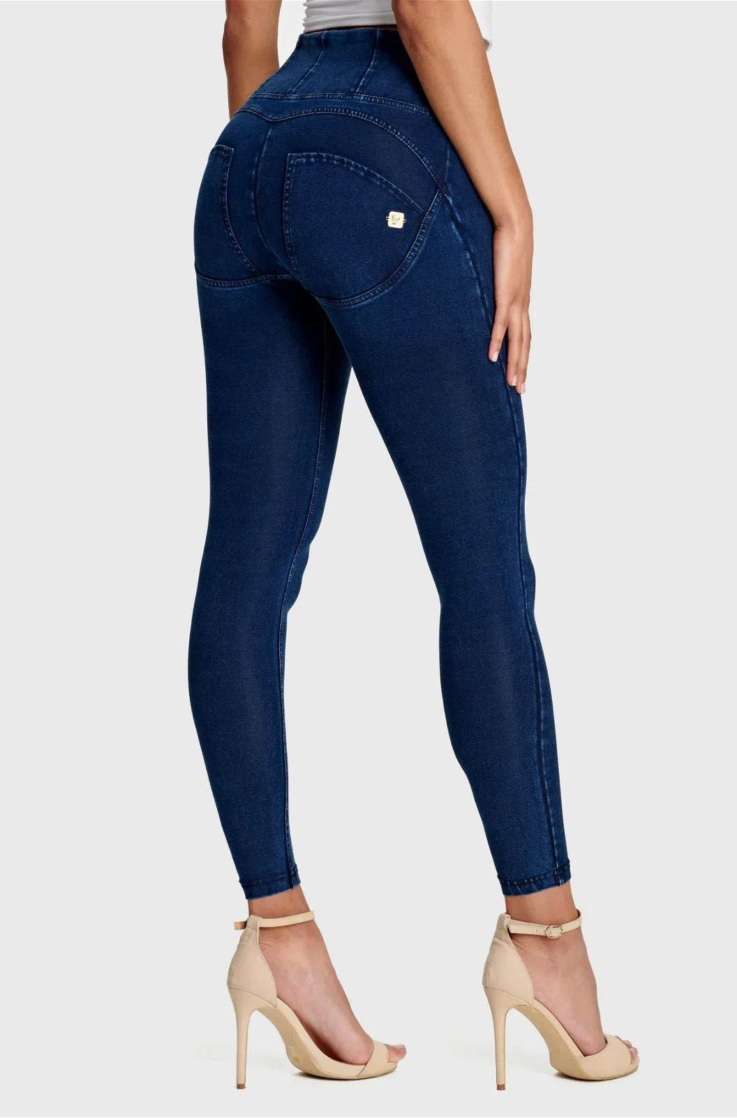 WR.UP® Denim - High Waisted - Petite Length - Dark Blue + Blue Stitching