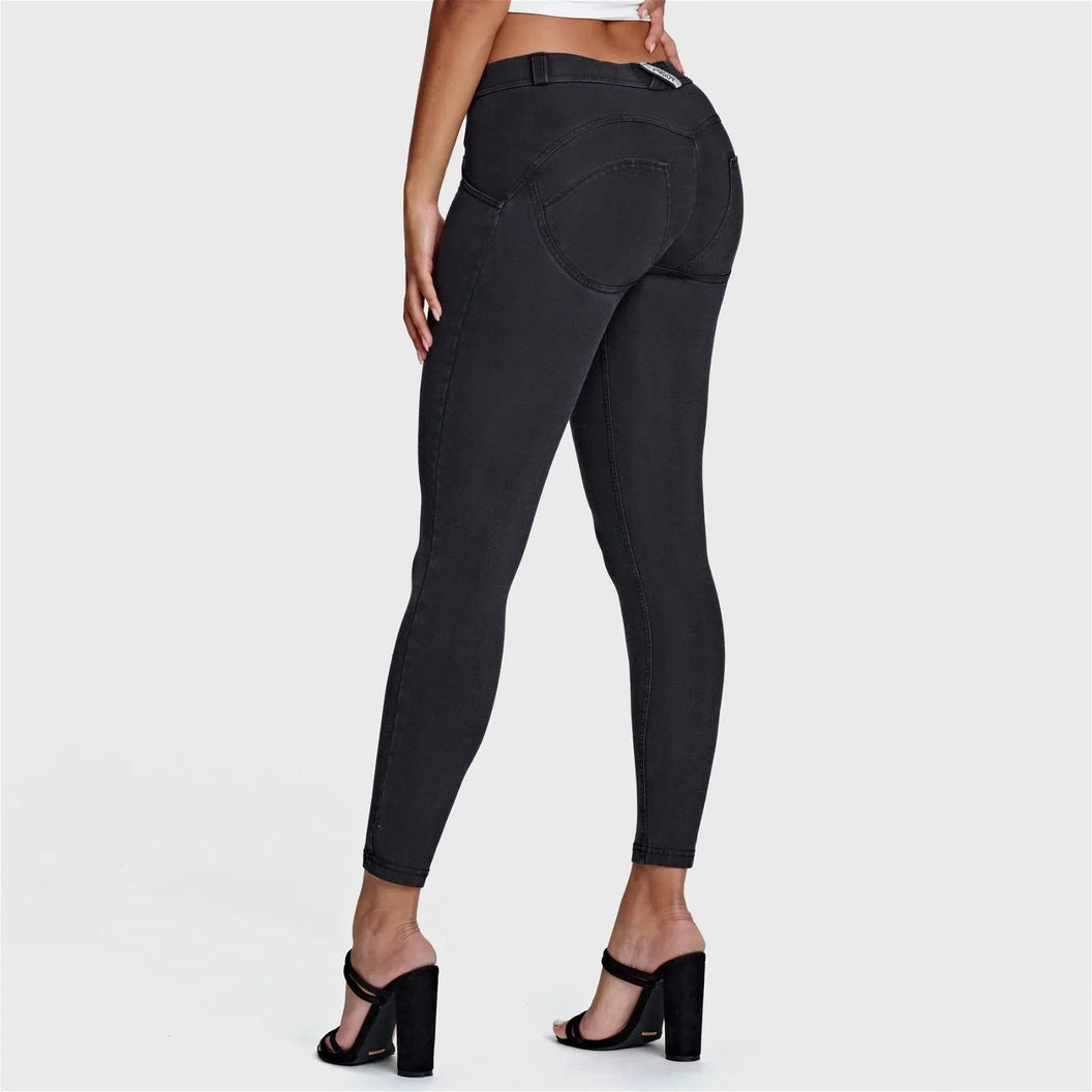 WR.UP® Denim - Mid Rise - Petite Length - Black + Black Stitching
