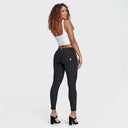 WRUP Denim - Mid Rise - Petite Length - Black + Black Stitching
