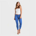 WRUP Denim - Mid Rise - Petite Length - Cobalt Blue + Blue Stitching