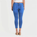 WRUP Denim - Mid Rise - Petite Length - Cobalt Blue + Blue Stitching