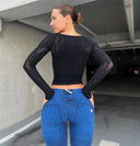 WRUP Denim - Mid Rise - Petite Length - Cobalt Blue + Blue Stitching