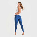 WRUP Denim - Mid Rise - Full Length - Cobalt Blue + Blue Stitching
