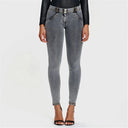 WRUP Denim - Mid Rise - Full Length - Grey + Yellow Stitching