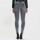 WRUP Denim - Mid Rise - Full Length - Grey + Yellow Stitching
