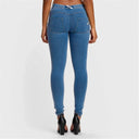 WRUP Denim - Mid Rise - Full Length - Light Blue + Yellow Stitching