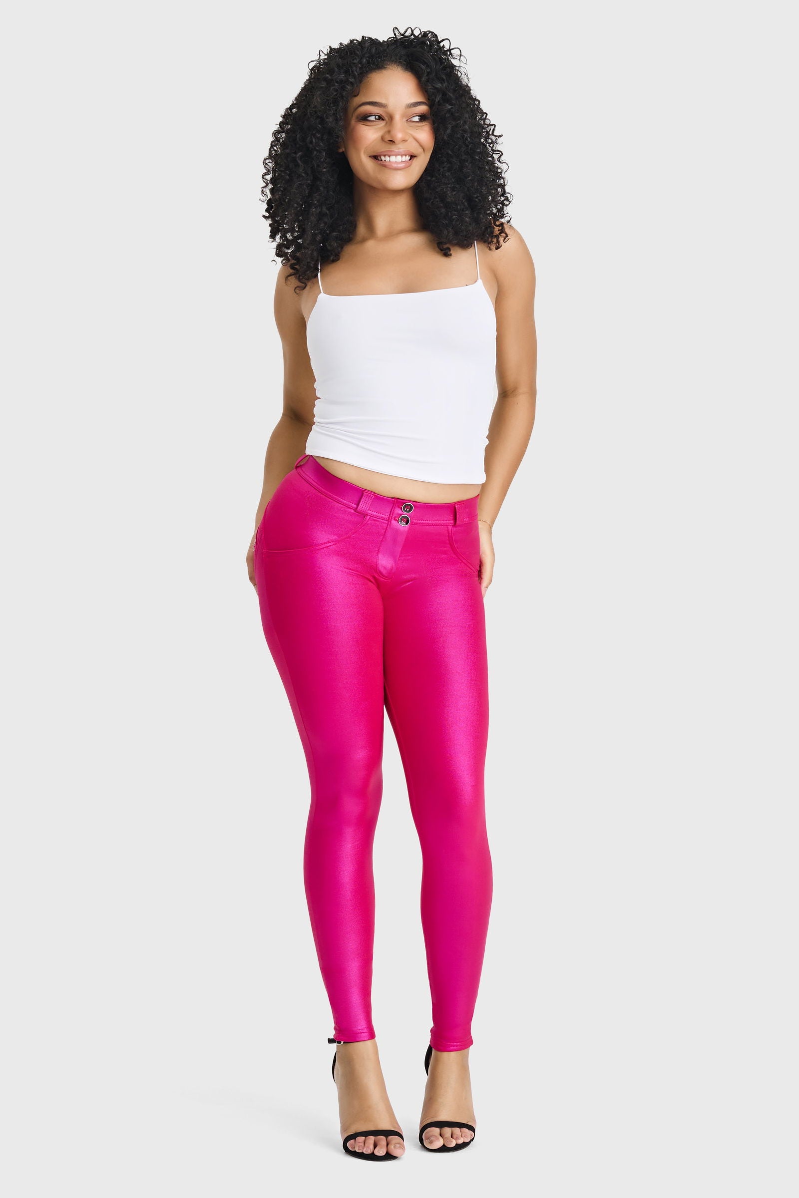 WR.UP® Disco Pants - Mid Rise - Full Length - Hot Pink 2