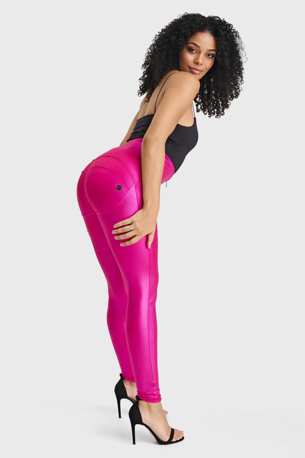 WR.UP® Disco Pants - Super High Waisted - Full Length - Hot Pink 1