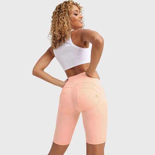 WRUP Drill Limited Edition - High Waisted - Biker Shorts - Peach