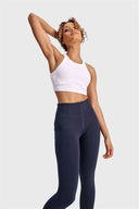 WRUP Fashion - High Waisted - Petite Length - Navy Blue