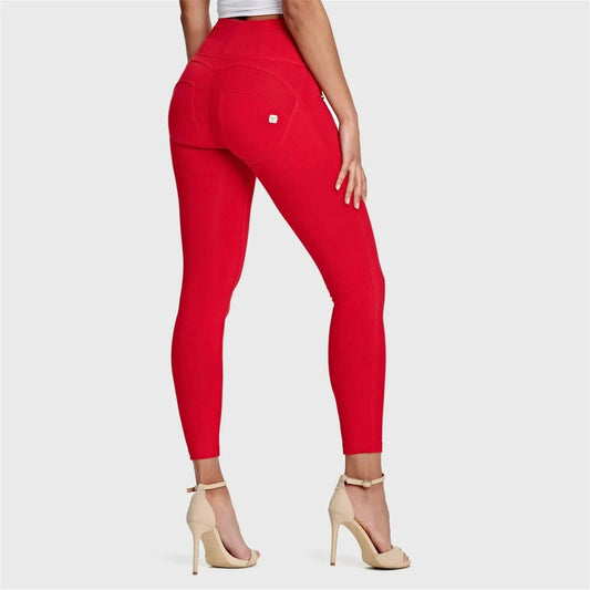WRUP Fashion - High Waisted - Ankle Length - Red