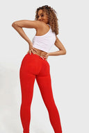 WRUP Fashion - Mid Rise - Petite Length - Red