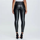 WRUP Faux Leather - High Waisted - Petite Length - Black