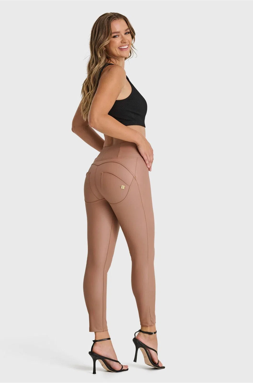 WR.UP® Faux Leather - High Waisted - Petite Length - Mocha