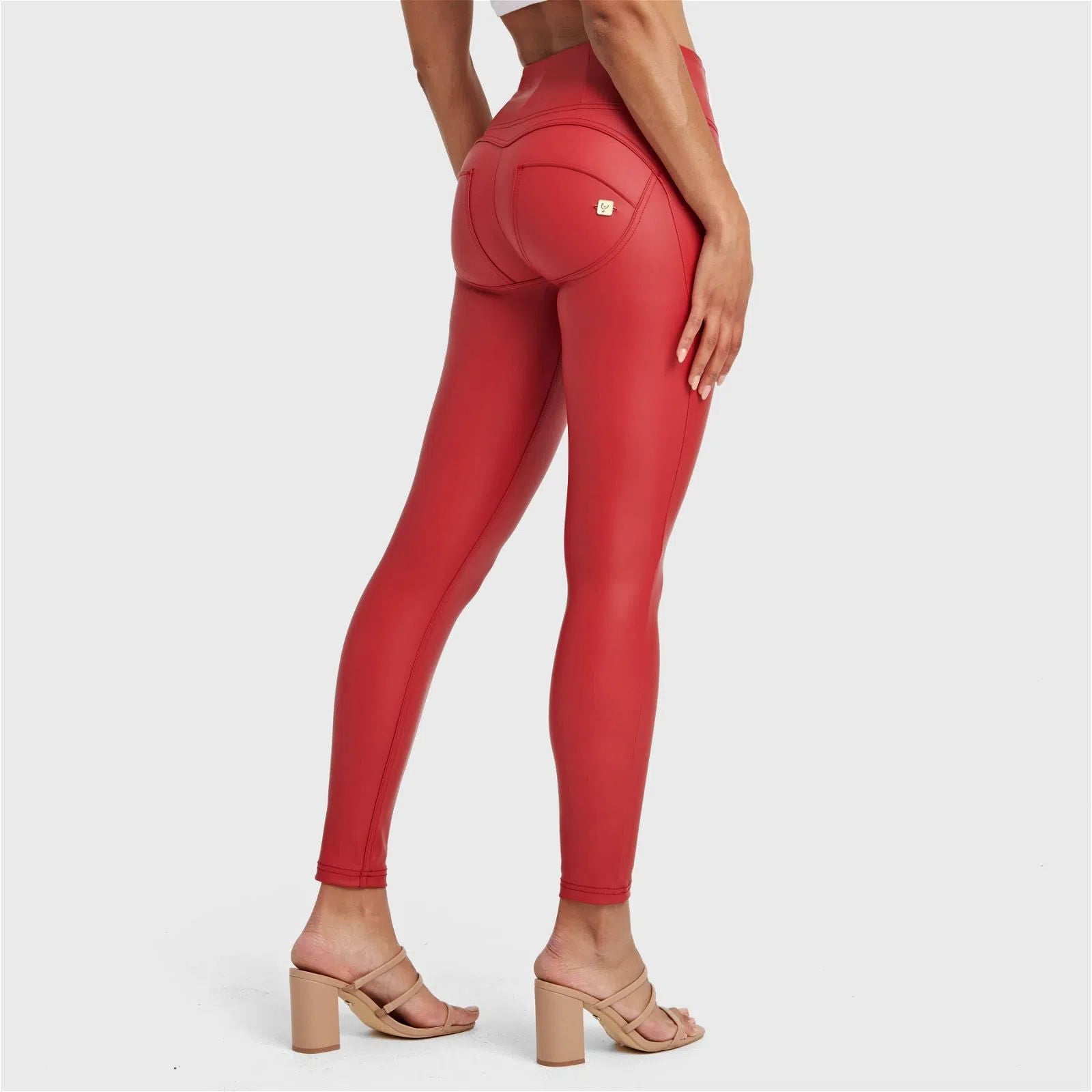 WR.UP® Faux Leather - High Waisted - Petite Length - Red 2