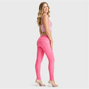WRUP Faux Leather - Mid Rise - Full Length - Candy Pink
