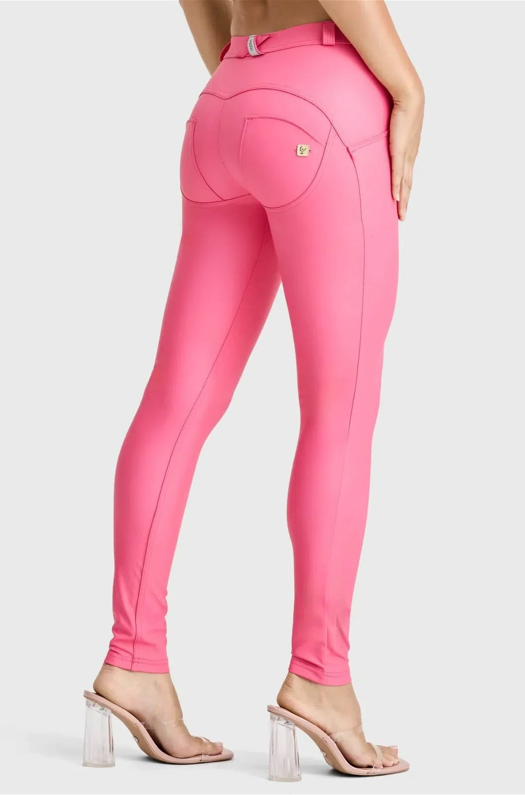 WR.UP® Faux Leather - Mid Rise - Full Length - Candy Pink