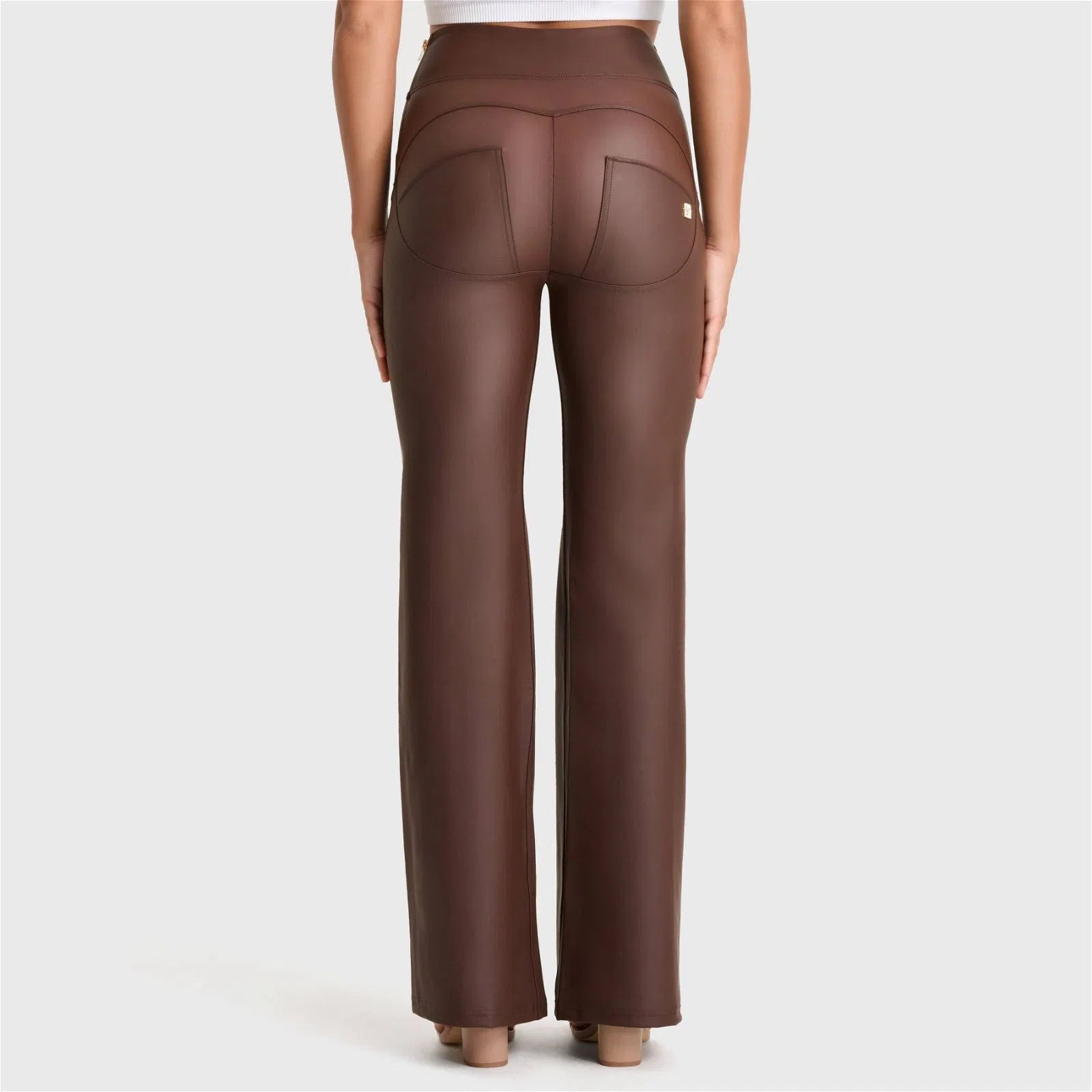 WR.UP® Faux Leather - Super High Waisted - Super Flare - Chocolate 2