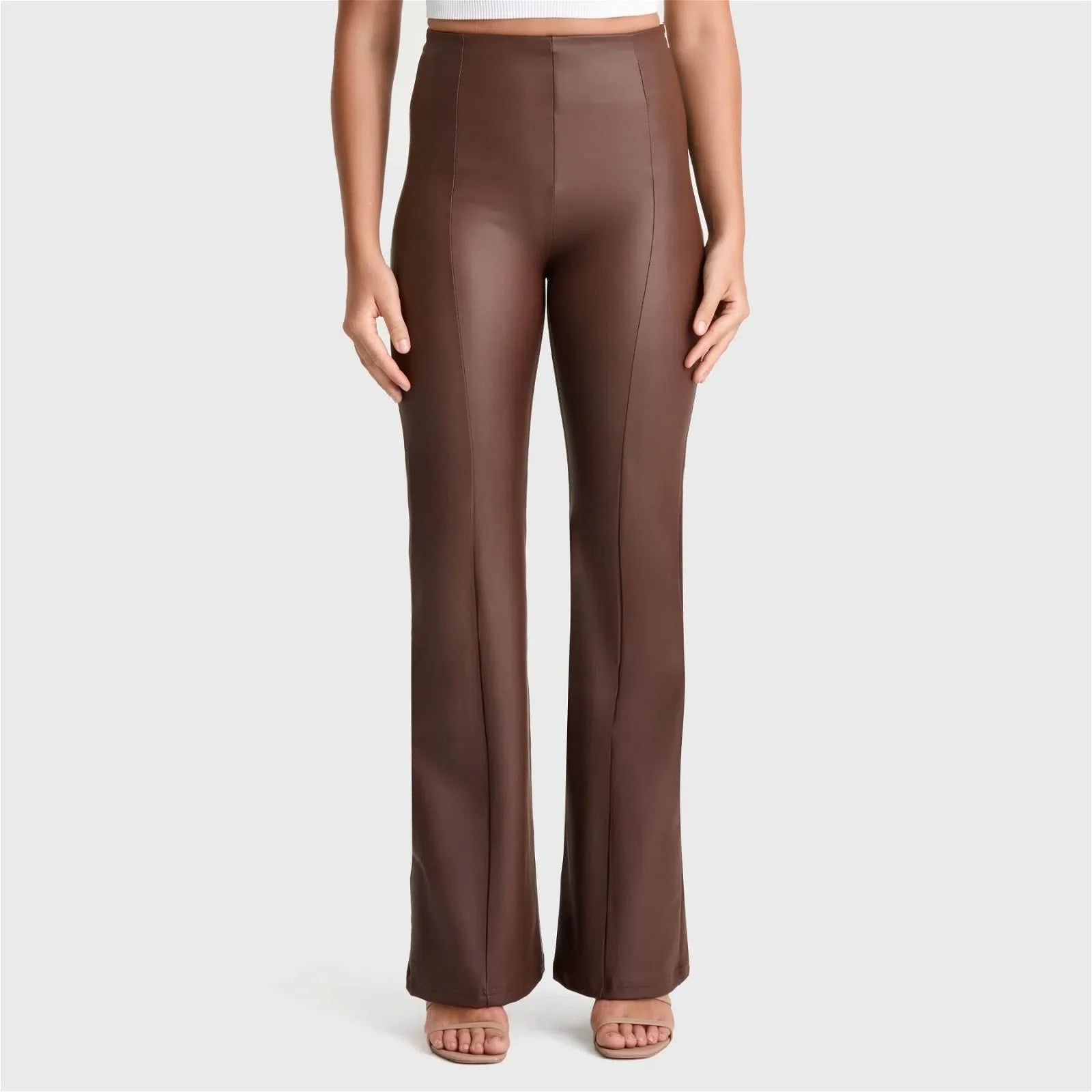 WR.UP® Faux Leather - Super High Waisted - Super Flare - Chocolate 2