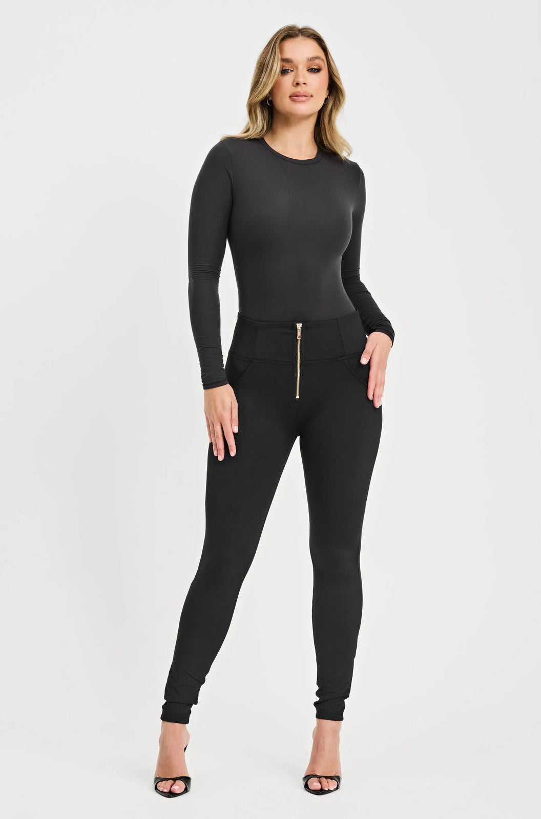 WR.UP® Fleece Lined Fashion - High Waisted - Full Length - Black