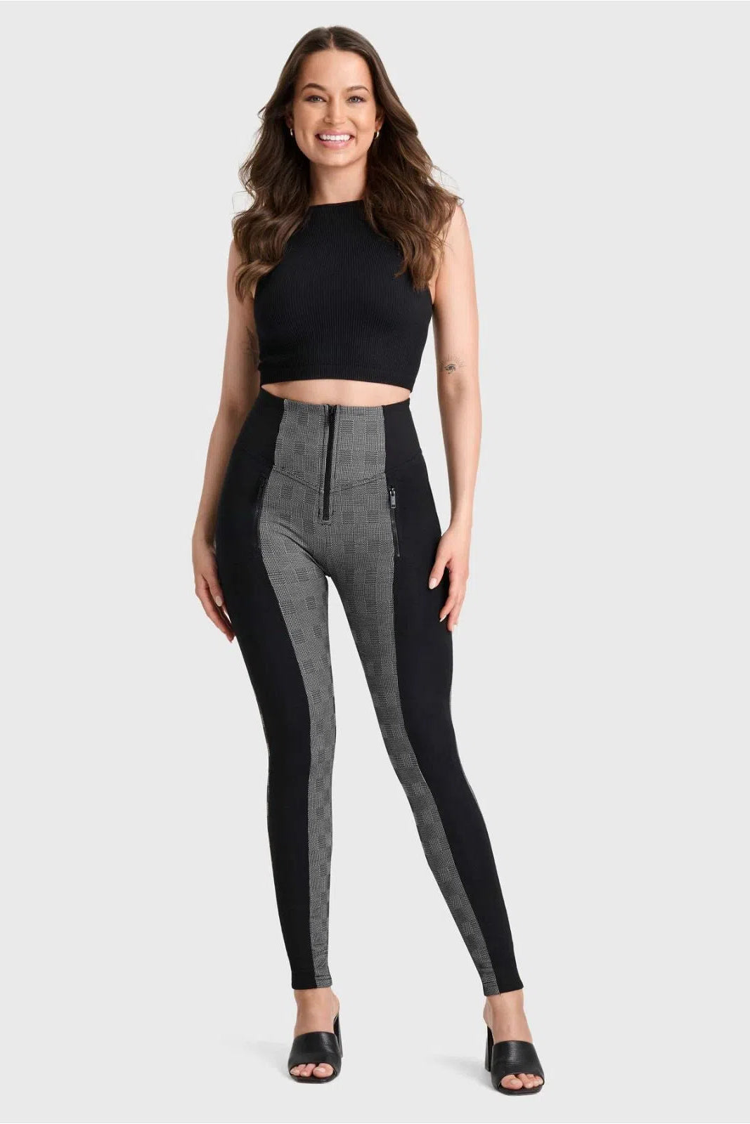 WR.UP® Mosaic Weave Fashion - Super High Waisted - Full Length - Grey 3