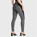 WRUP Mosaic Weave Fashion - Super High Waisted - Full Length - Grey