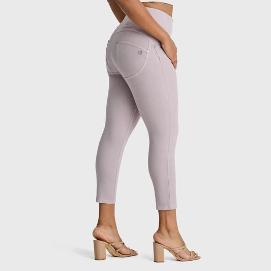 WRUP SNUG Curvy Jeans - High Waisted - Ankle Length - Light Grey