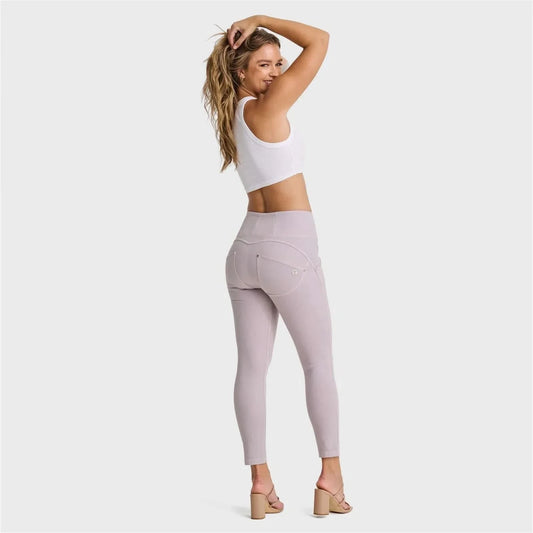 WRUP SNUG Jeans - High Waisted - Ankle Length - Light Grey