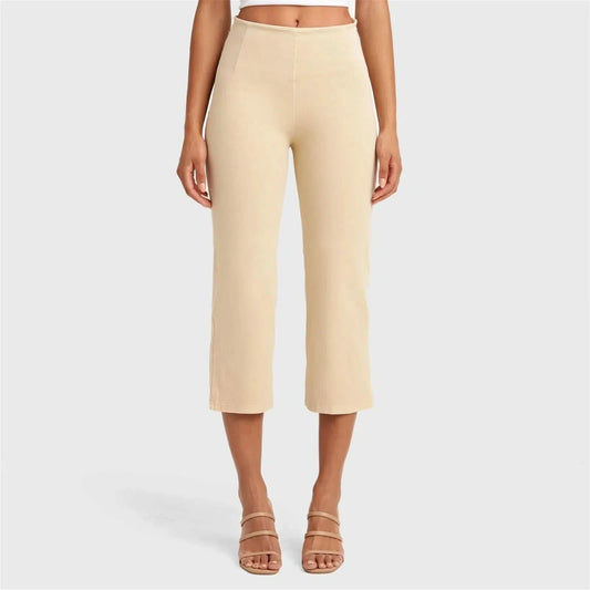 WRUP SNUG Jeans - High Waisted - Cropped - Beige