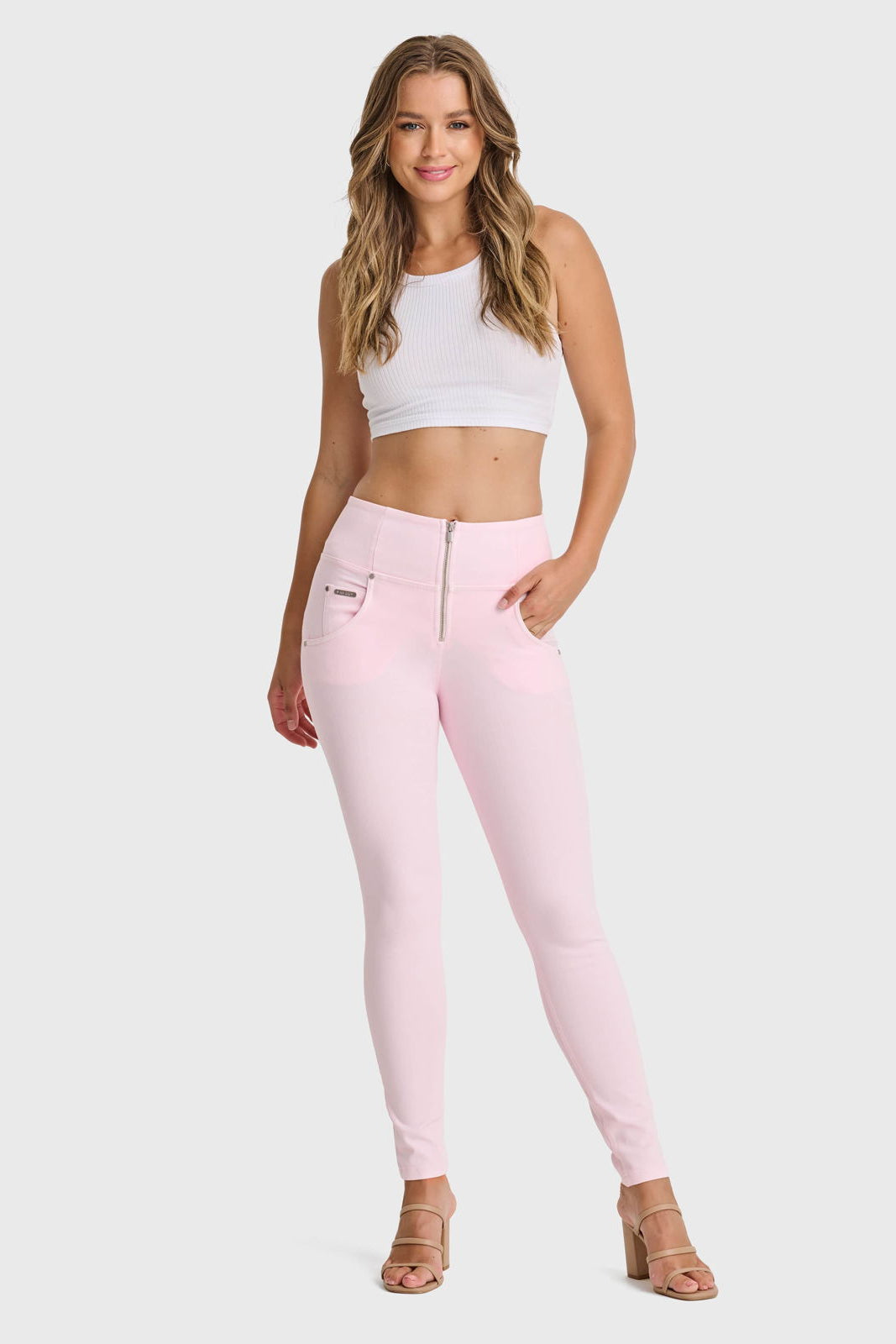 WR.UP® SNUG Jeans - High Waisted - Full Length - Baby Pink 1