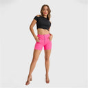 WRUP SNUG Jeans - High Waisted - Shorts - Candy Pink