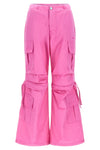 Cargo Pants - High Waisted - Full Length - Pink 5