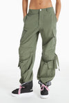 Pantalones cargo - Talle alto - Largo completo - Verde militar 4
