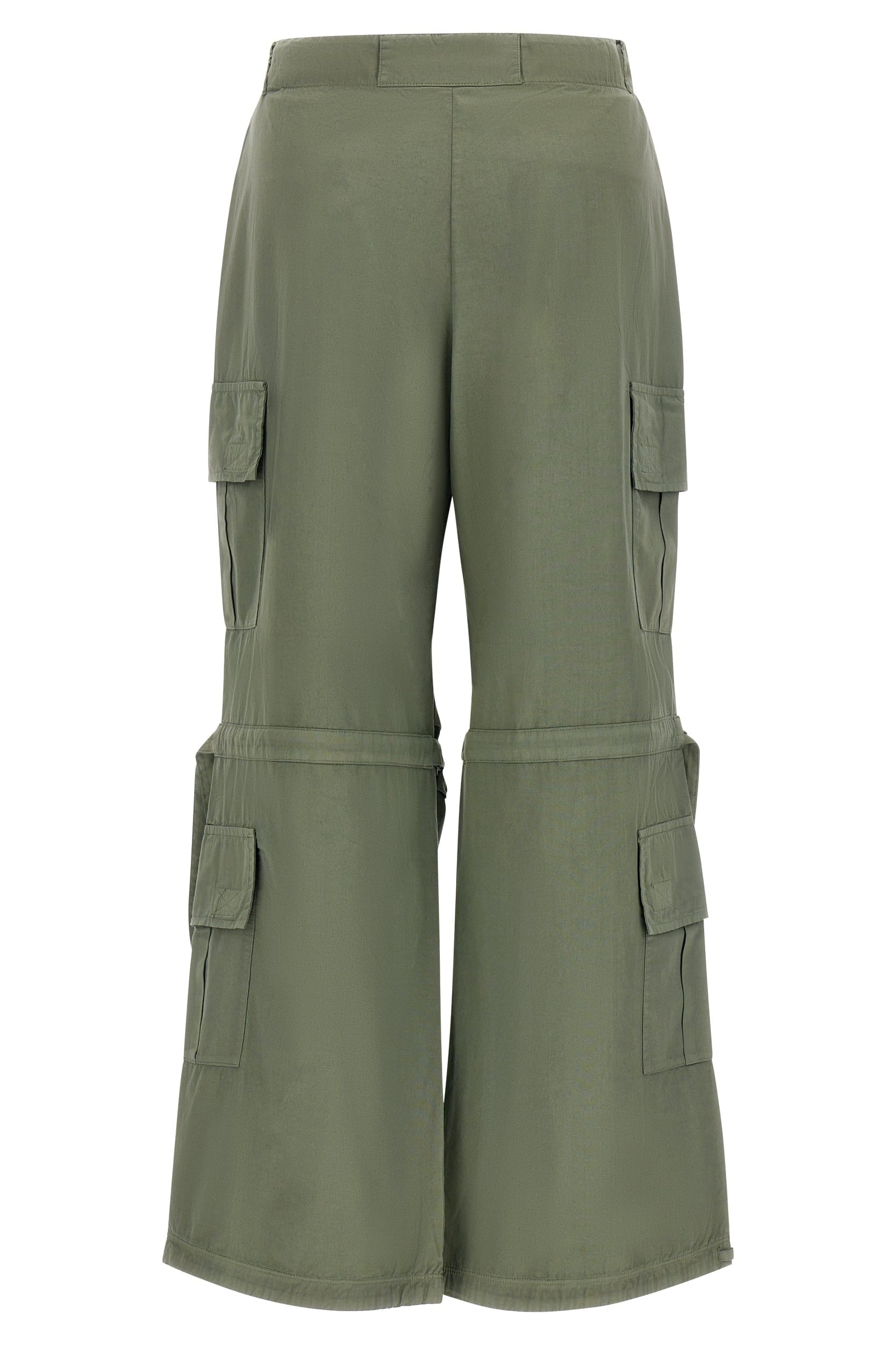 Cargo Pants - High Waisted - Full Length - Military Green 8