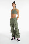 Pantalones cargo - Talle alto - Largo completo - Verde militar 3