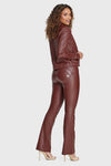 Faux Leather Jacket - Brown 4
