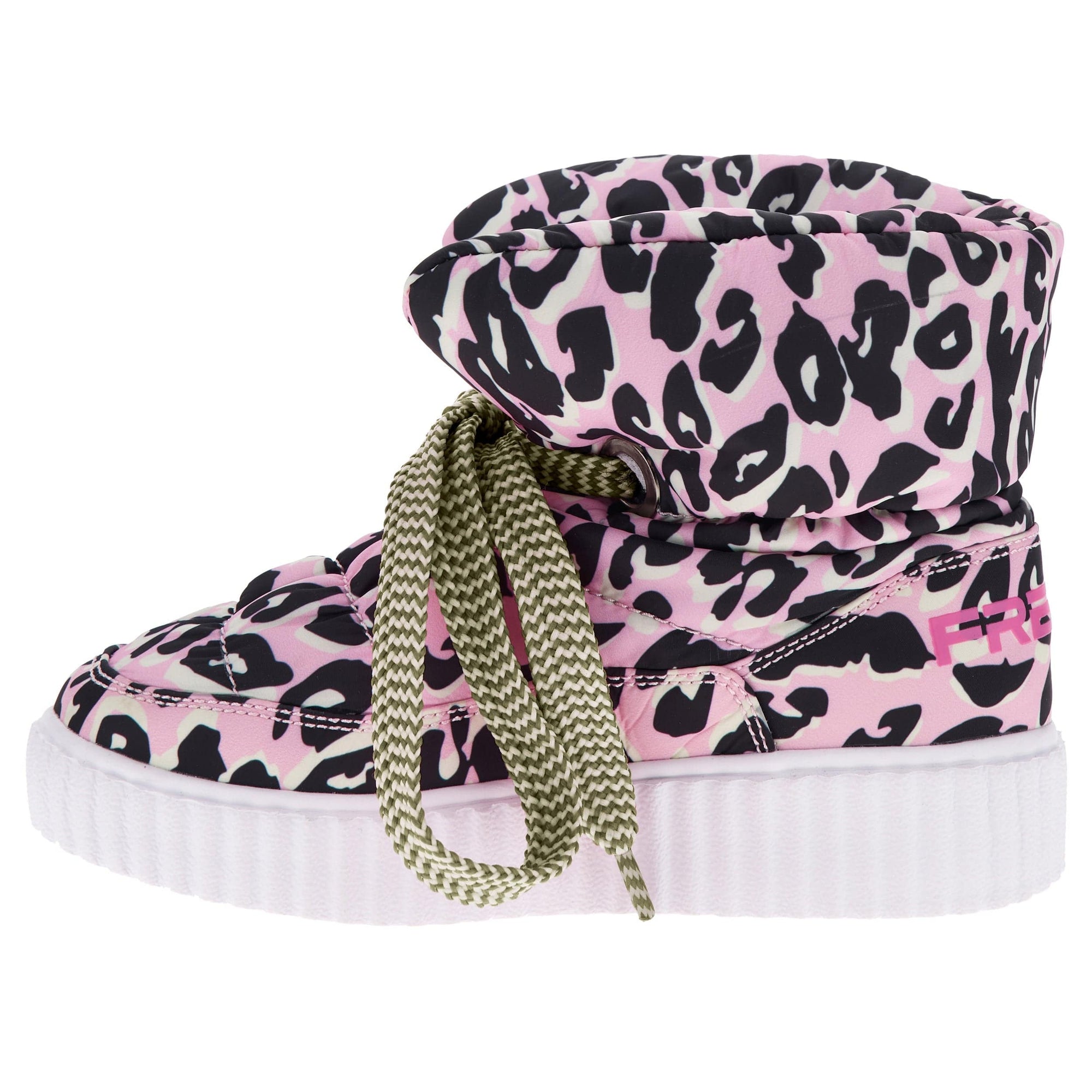 Puff Boots with Fleece Lining - Pink Leopard 2