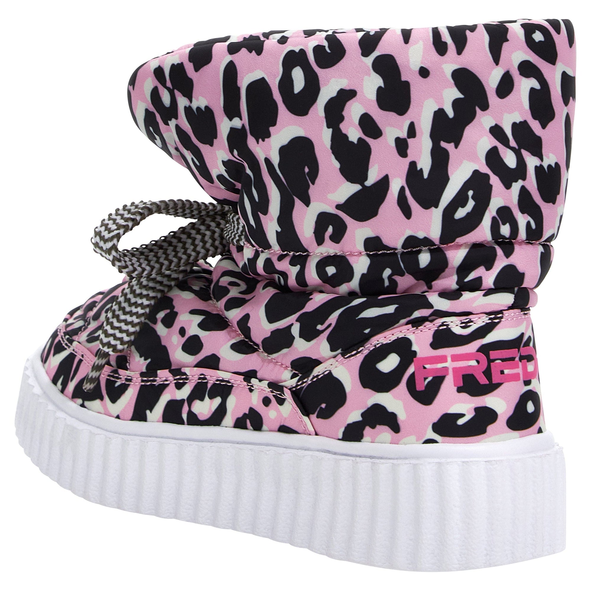 Puff Boots with Fleece Lining - Pink Leopard 3
