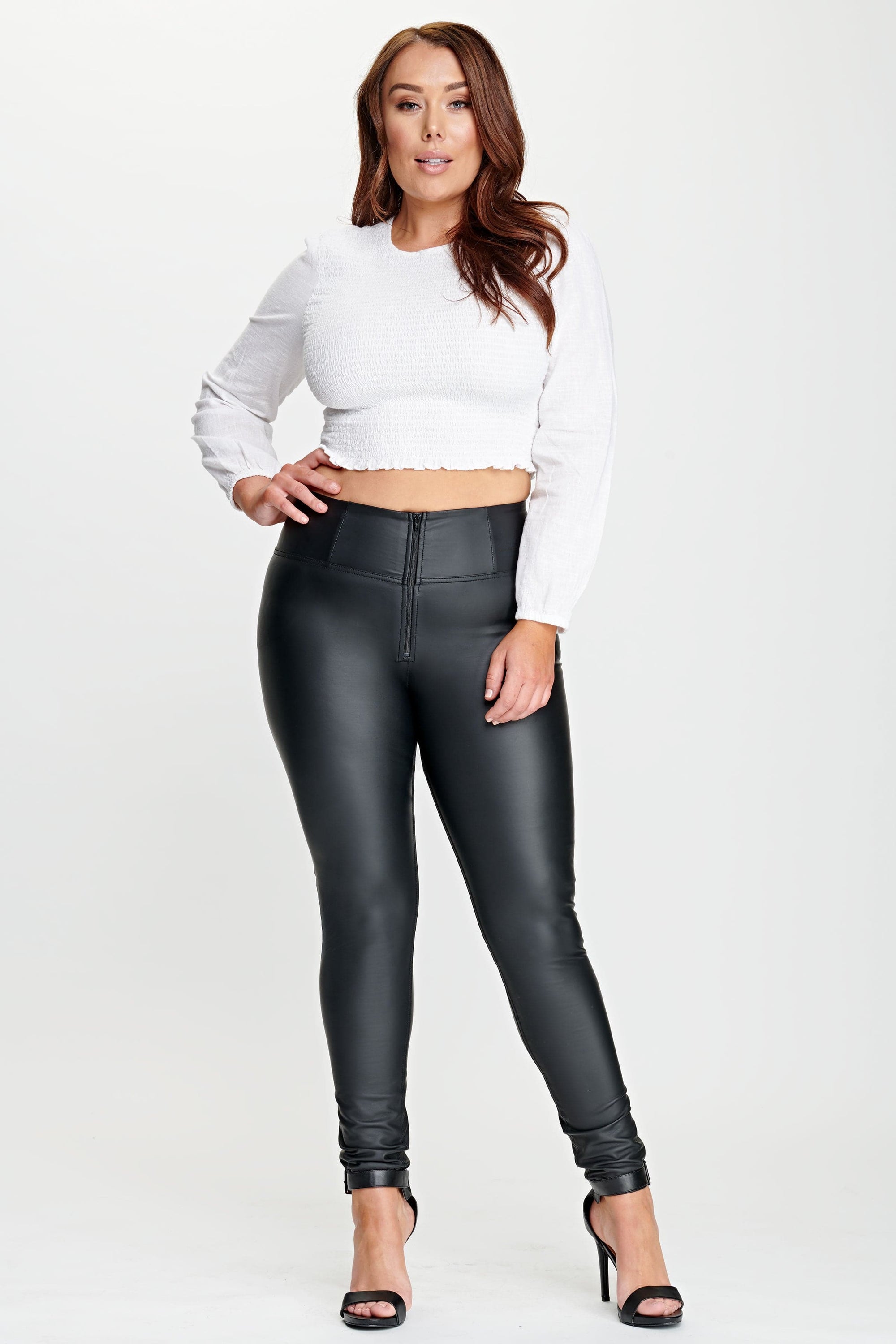 WR.UP® Faux Leather - High Waisted - Full Length - Black 14