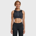 Sports Crop with Mesh Back - Black