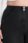 WR.UP® Curvy Denim - Cintura alta - Largo completo - Negro + costuras negras  8