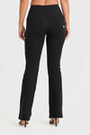 WR.UP® Denim with Front Pockets - Super High Waisted - Flare - Black + Black Stitching 2